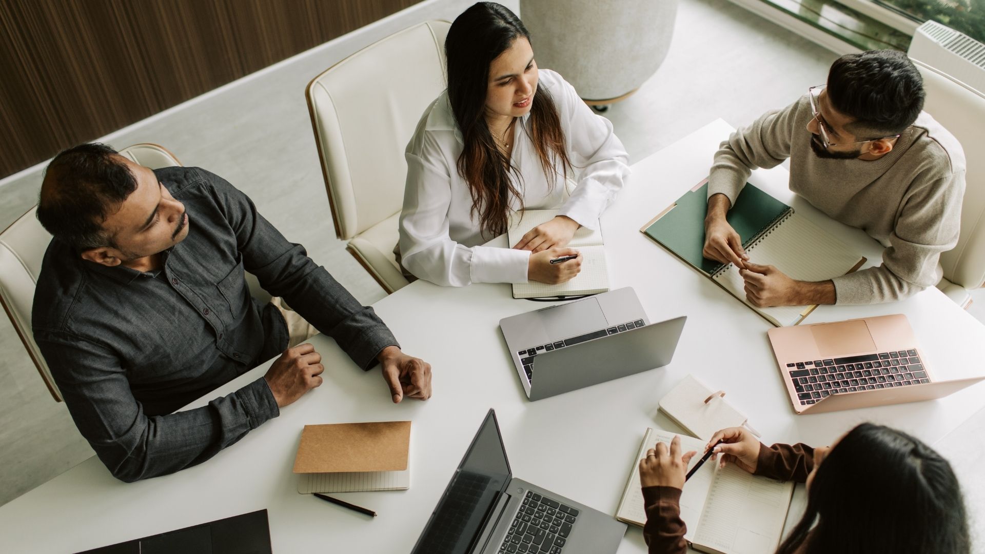 Business leaders discussing growth strategy